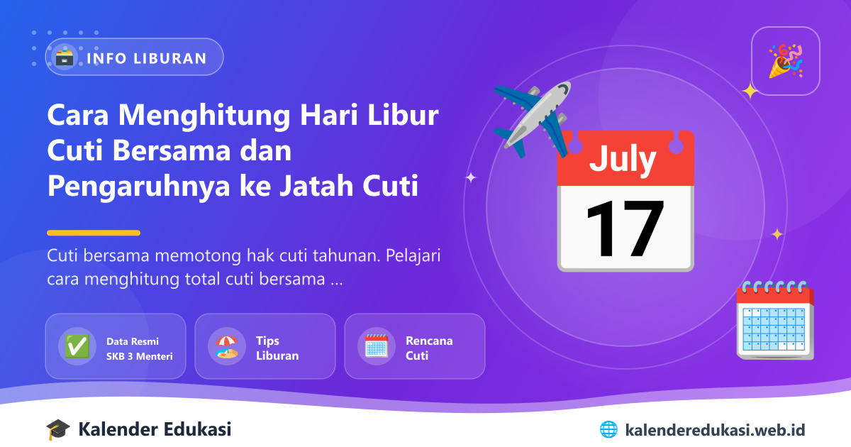 Cara Menghitung Hari Libur Cuti Bersama dan Pengaruhnya ke Jatah Cuti