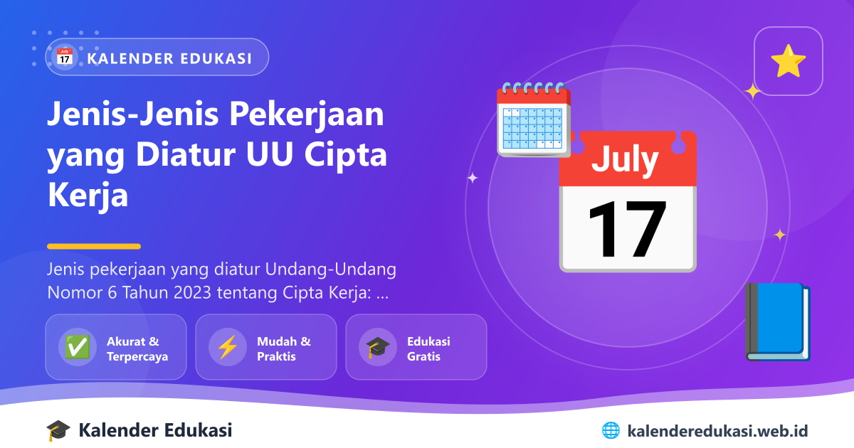 Jenis-Jenis Pekerjaan yang Diatur UU Cipta Kerja